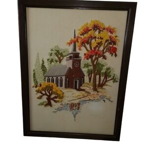 Vintage embroidered picture